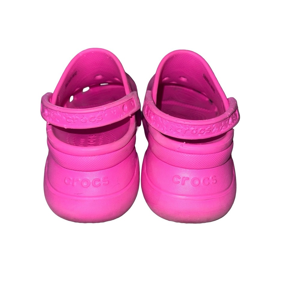 Crocs Bubble Crush Clog Hot Pink Platform Clogs Women's Size 10 Barbiecore - Picture 6 of 9